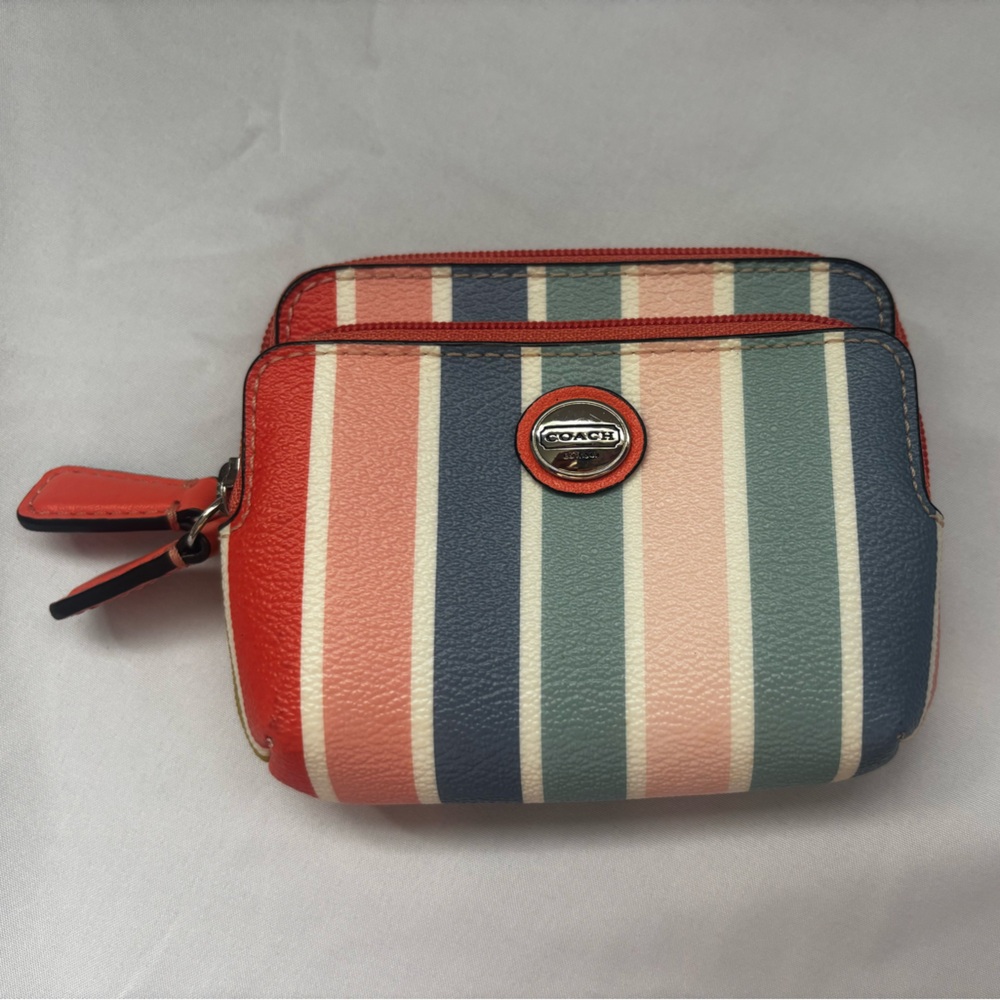 Coach Multicolor Striped Wristlet